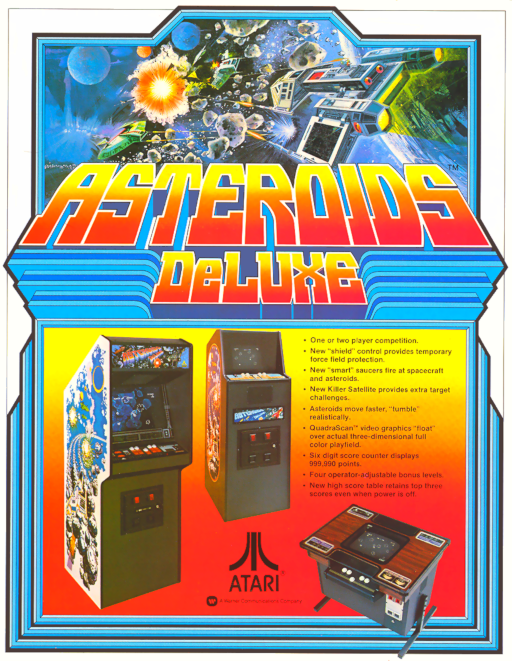 Asteroids Deluxe (rev 3) Arcade Game Cover